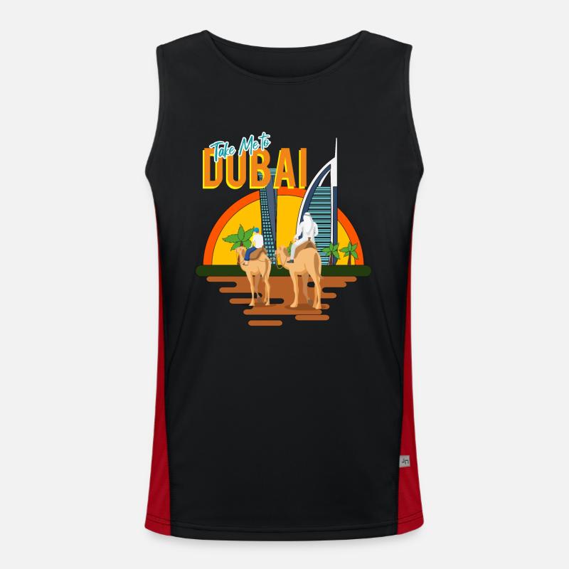 BRING MICH NACH DUBAI Funktionelles Kontrast-Tank Top für Männer 