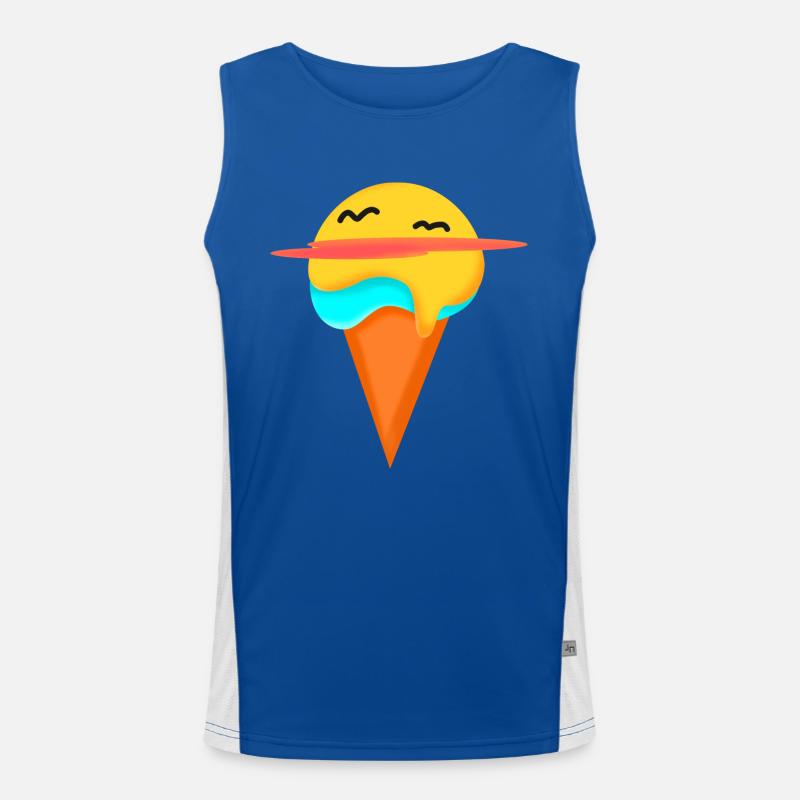Sommer-Eis Funktionelles Kontrast-Tank Top für Männer 