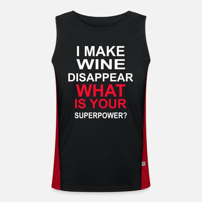 Beer Wine Whiskey Schnapps Alcohol Men's Functional Contrast Tank Top 