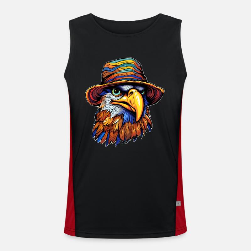 Summer Soaring Eagle Men's Functional Contrast Tank Top 