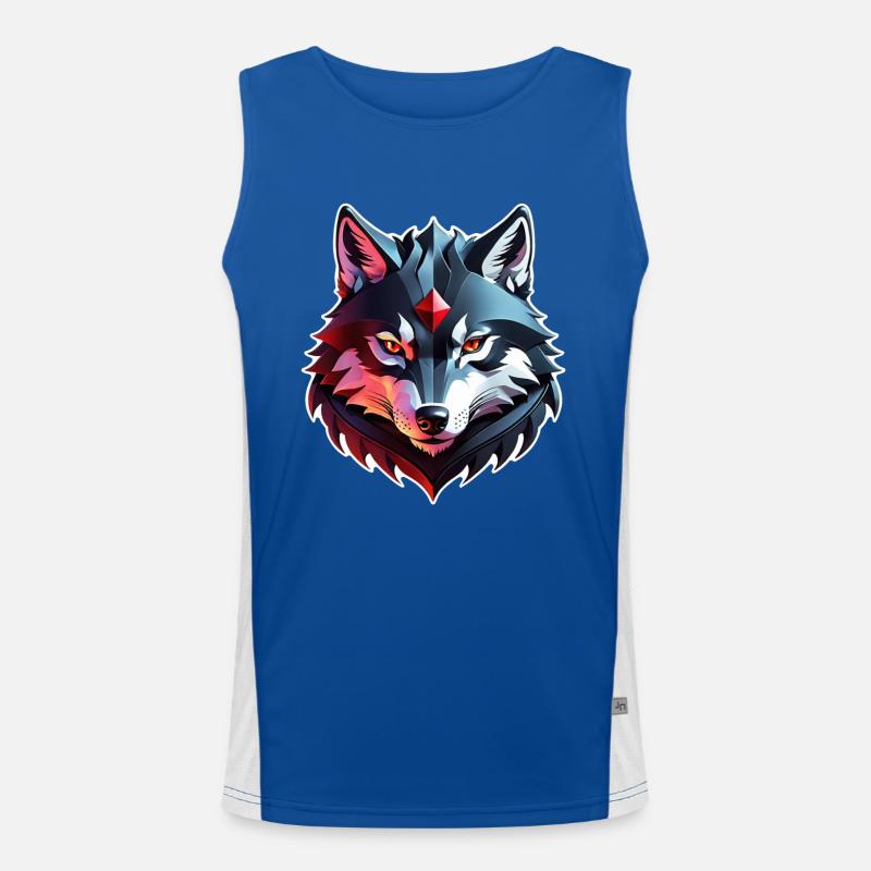 Wolf Tattoo Men's Functional Contrast Tank Top 