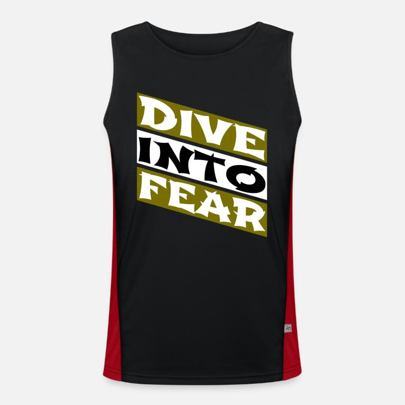 embracing courage adrenaline rush daring spirit Funktionelles Kontrast-Tank Top für Männer 