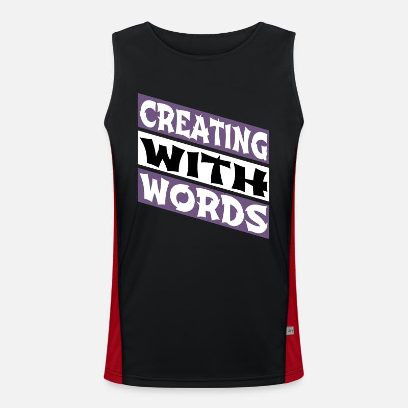 sayings writing writing techniques Funktionelles Kontrast-Tank Top für Männer 