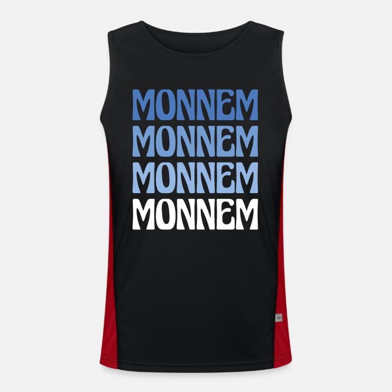 Monnem Mannheim Dialect Gift - Men's Functional Contrast Tank Top  - black/red