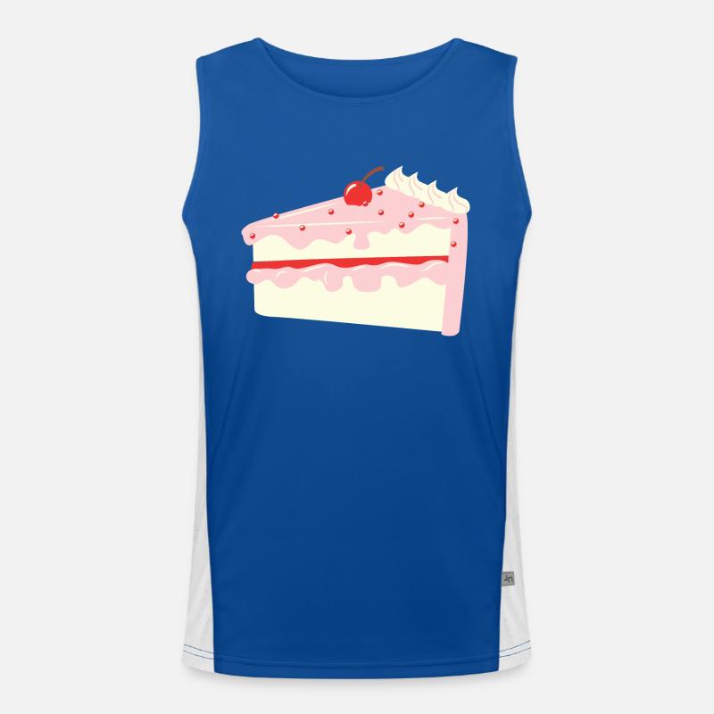 Cherry Cake Funktionelles Kontrast-Tank Top für Männer 