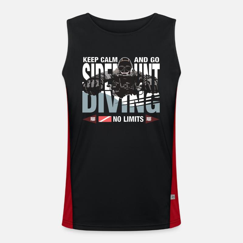 Sidemount Diver Cadeau Keep Calm Débardeur respirant contrasté Homme 