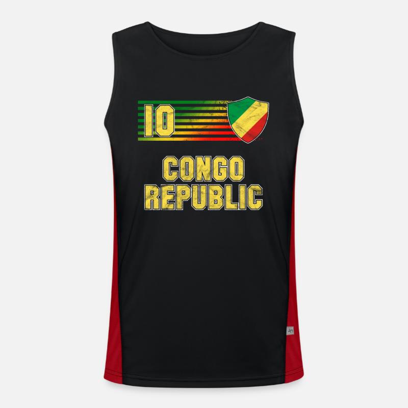République du Congo Débardeur respirant contrasté Homme 