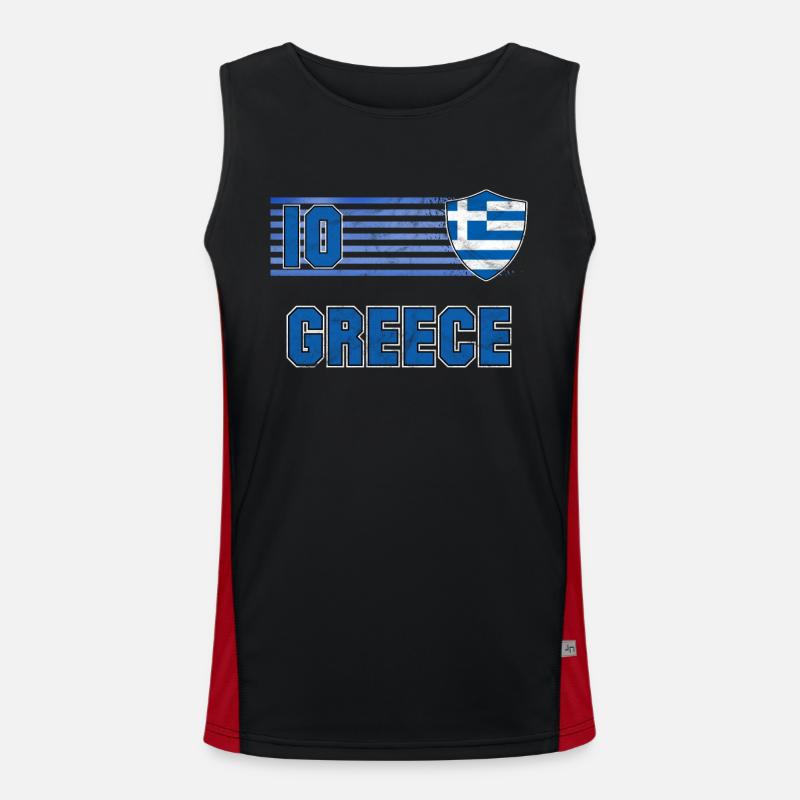 Greece Men's Functional Contrast Tank Top 