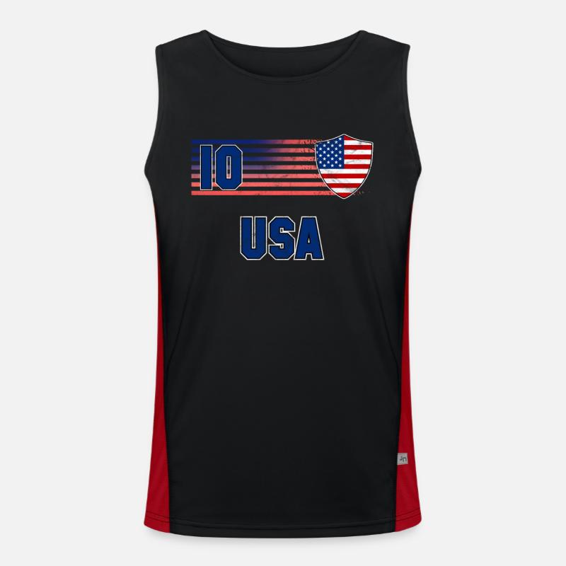 América Camiseta funcional de tirantes en contraste para hombre 