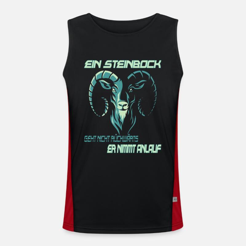 Sternzeichen Steinbock Dezember bis Januar Funktionelles Kontrast-Tank Top für Männer 