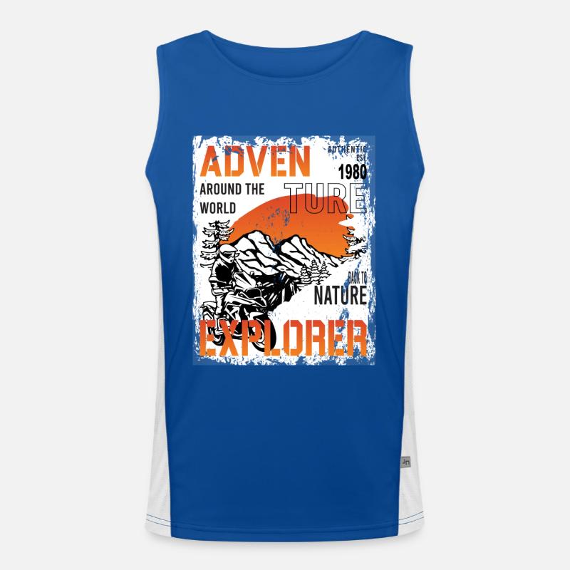 Motorrad Boxer Abenteuer Gentlemen Scrambler Funktionelles Kontrast-Tank Top für Männer 