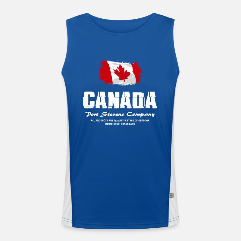 Maple Leaf - Canada Flag Funktionelles Kontrast-Tank Top für Männer 