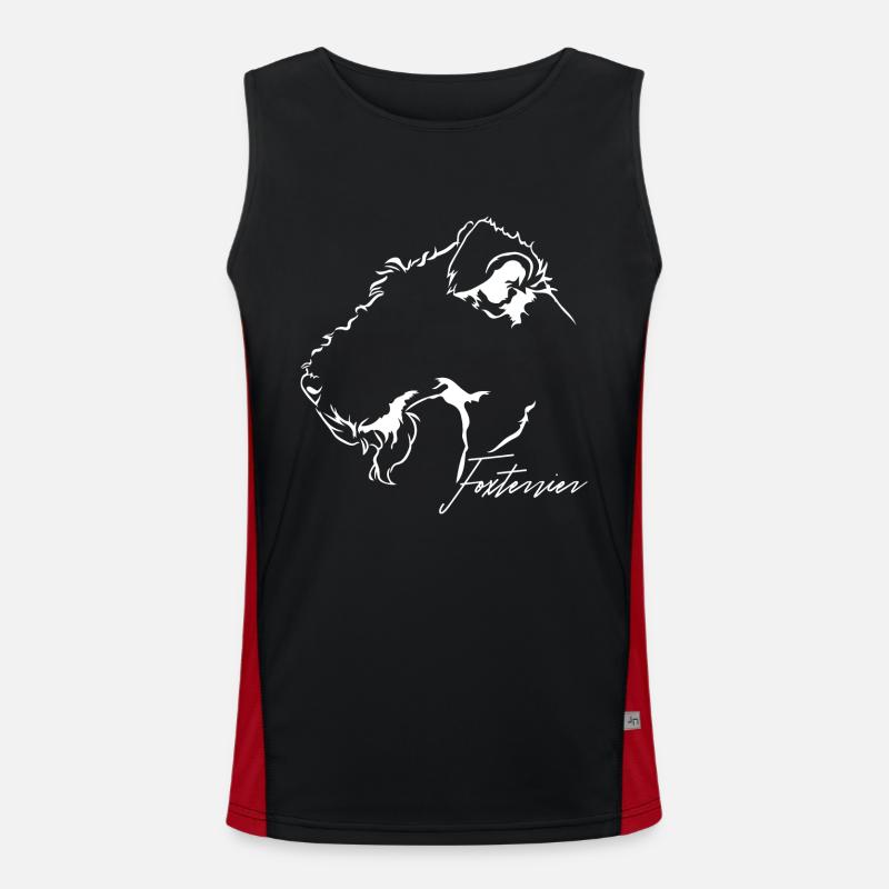 FOXTERRIER Profil Hunde Hund Wilsigns Funktionelles Kontrast-Tank Top für Männer 