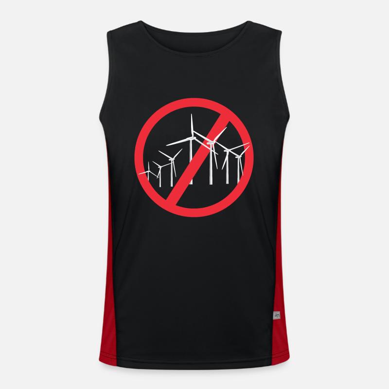 Stopp Windräder Funktionelles Kontrast-Tank Top für Männer 