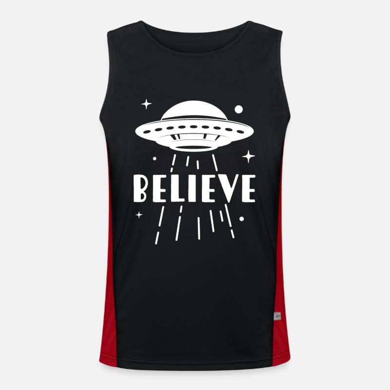 Glaube UFO Funktionelles Kontrast-Tank Top für Männer 