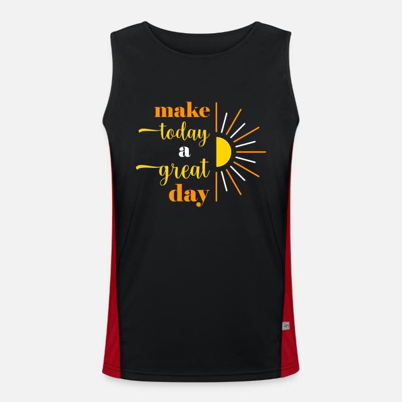 make today a great day Men's Functional Contrast Tank Top 
