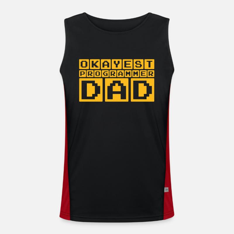 Average Programmer Dad - Men's Functional Contrast Tank Top  - black/red