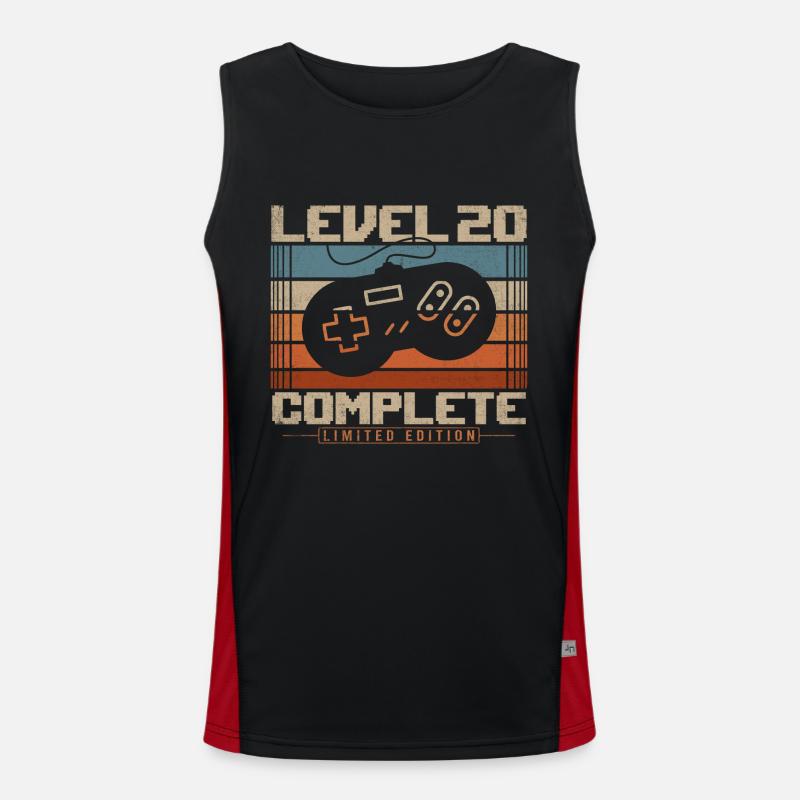 20 Birthday Gift Level 20 Complete Men's Functional Contrast Tank Top 