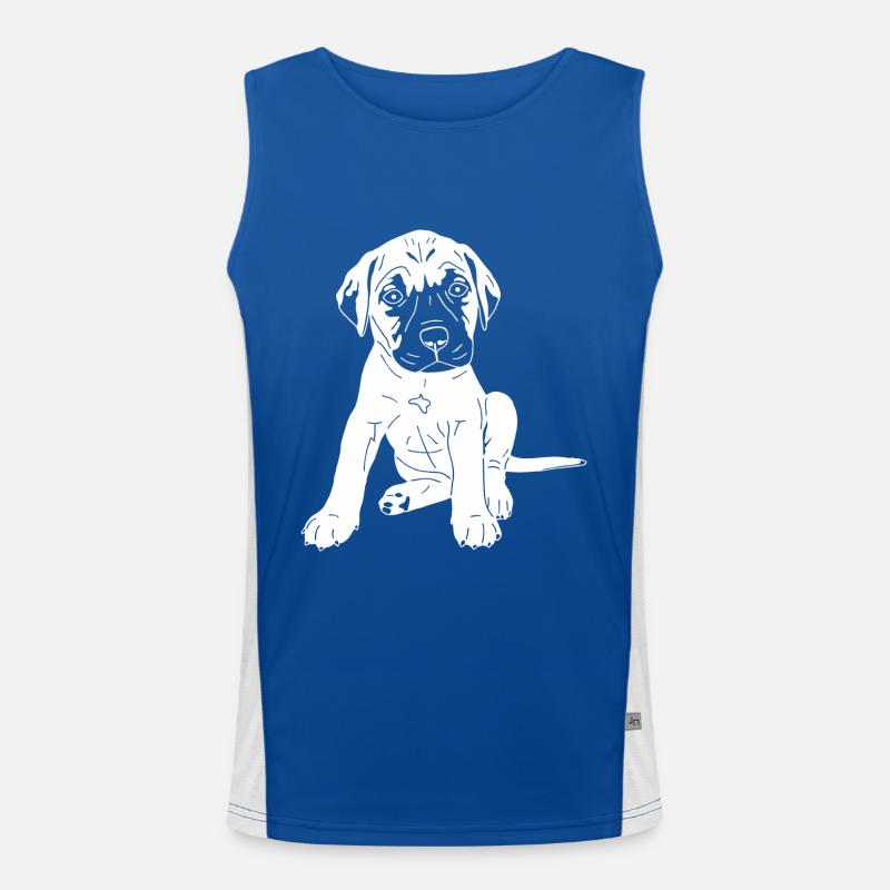 Bullmastiff Mix Funktionelles Kontrast-Tank Top für Männer 