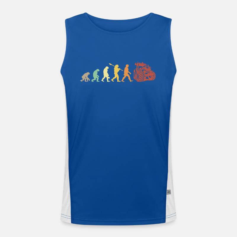 Evolution des Traktors Funktionelles Kontrast-Tank Top für Männer 