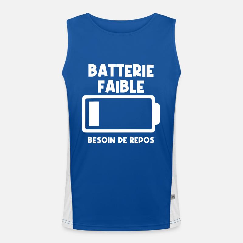 Batterie faible Débardeur respirant contrasté Homme 