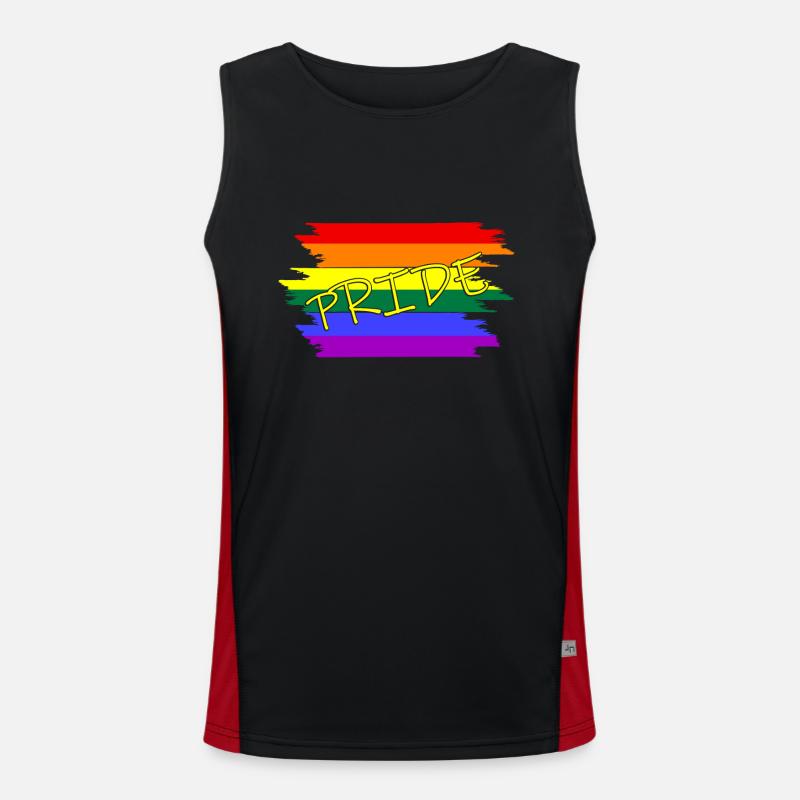 Pride, LGBTQ Funktionelles Kontrast-Tank Top für Männer 