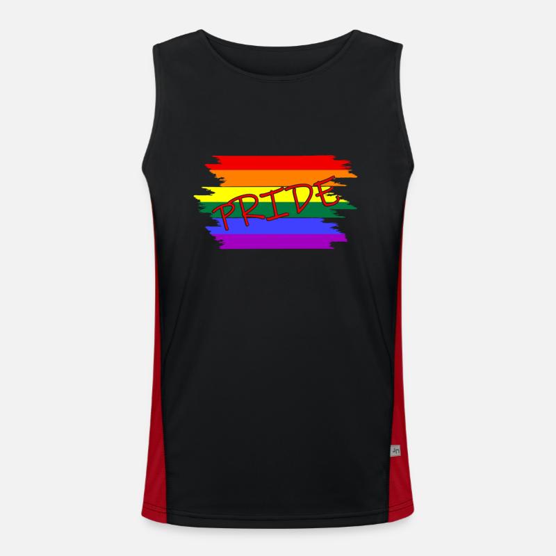 Pride Funktionelles Kontrast-Tank Top für Männer 
