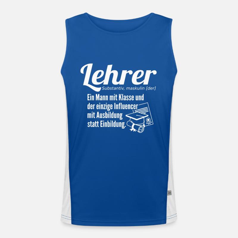 Lehrer Definition ein Mann mit Klasse Funktionelles Kontrast-Tank Top für Männer 