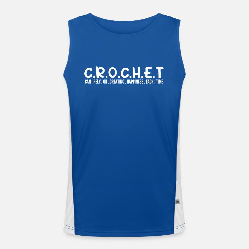 Funny Crochet - Great Idea for Crocheter Débardeur respirant contrasté Homme 
