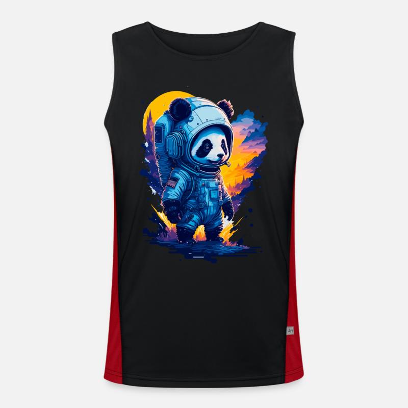 Mignon Panda Astronaute Débardeur respirant contrasté Homme 