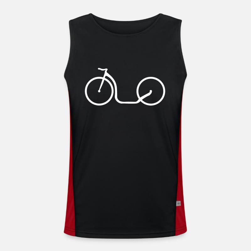 Tretroller Silhouette weiß Funktionelles Kontrast-Tank Top für Männer 