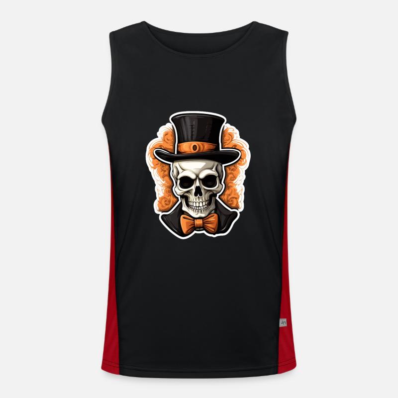Halloween Skull Men's Functional Contrast Tank Top 