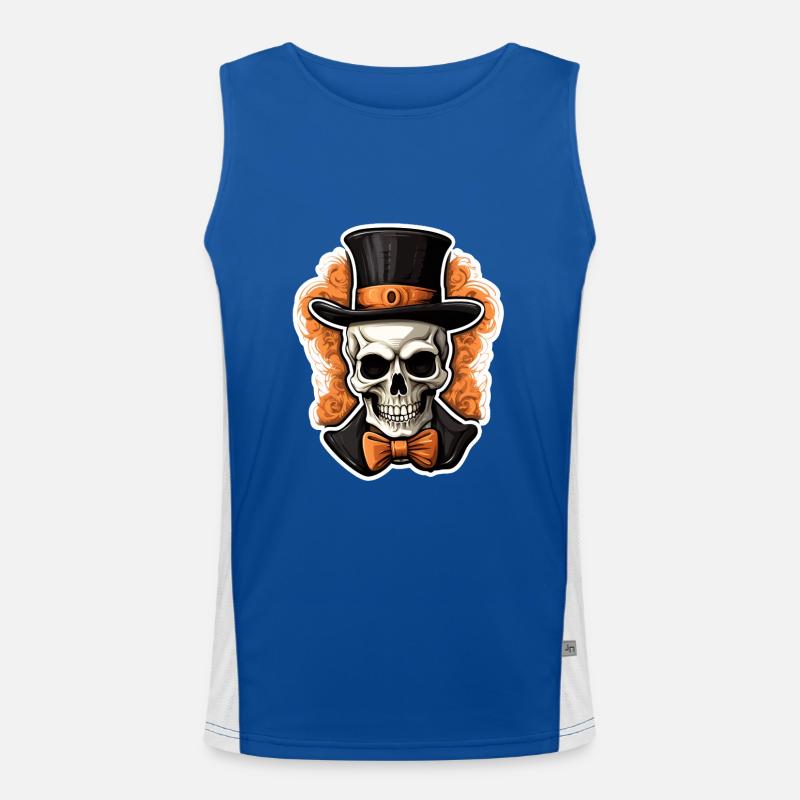 Crâne d’Halloween Débardeur respirant contrasté Homme 