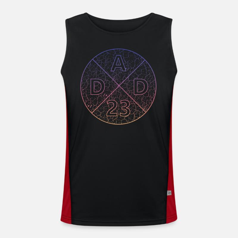 DAD 23 dad23 Funktionelles Kontrast-Tank Top für Männer 