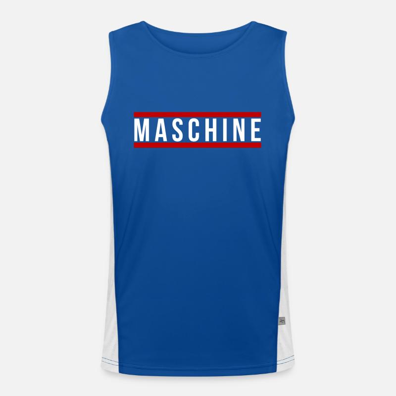 Maschine front Funktionelles Kontrast-Tank Top für Männer 
