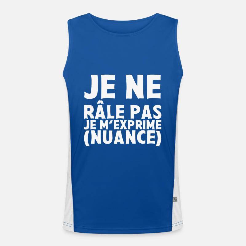 I don't complain I express myself Nuance Men's Functional Contrast Tank Top 