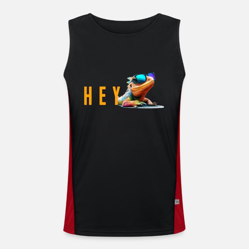 lizard hey Men's Functional Contrast Tank Top 