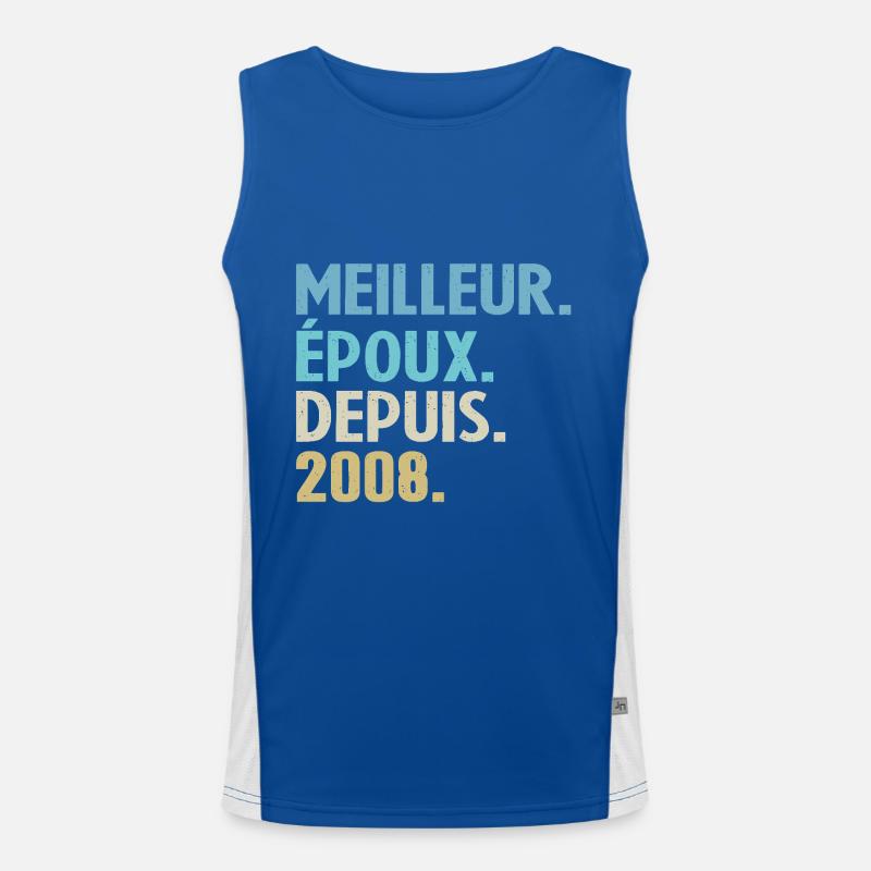 Bester Ehemann seit 2008 Funktionelles Kontrast-Tank Top für Männer 