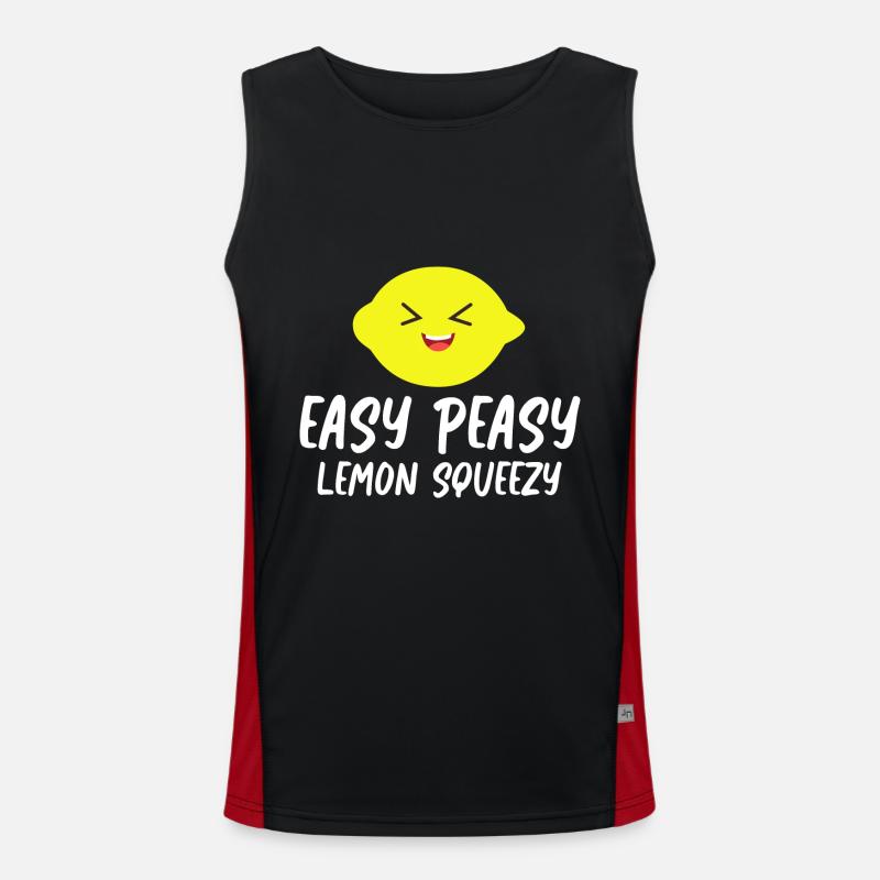 Limonade Citrons Easy Peasy Lemon Squeezy Débardeur respirant contrasté Homme 