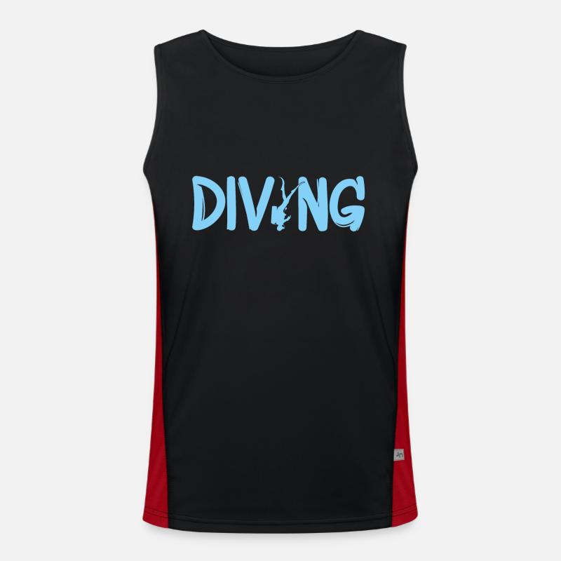 tauchen Funktionelles Kontrast-Tank Top für Männer 