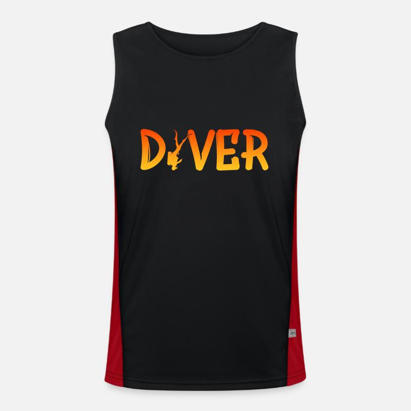 Diver Funktionelles Kontrast-Tank Top für Männer 