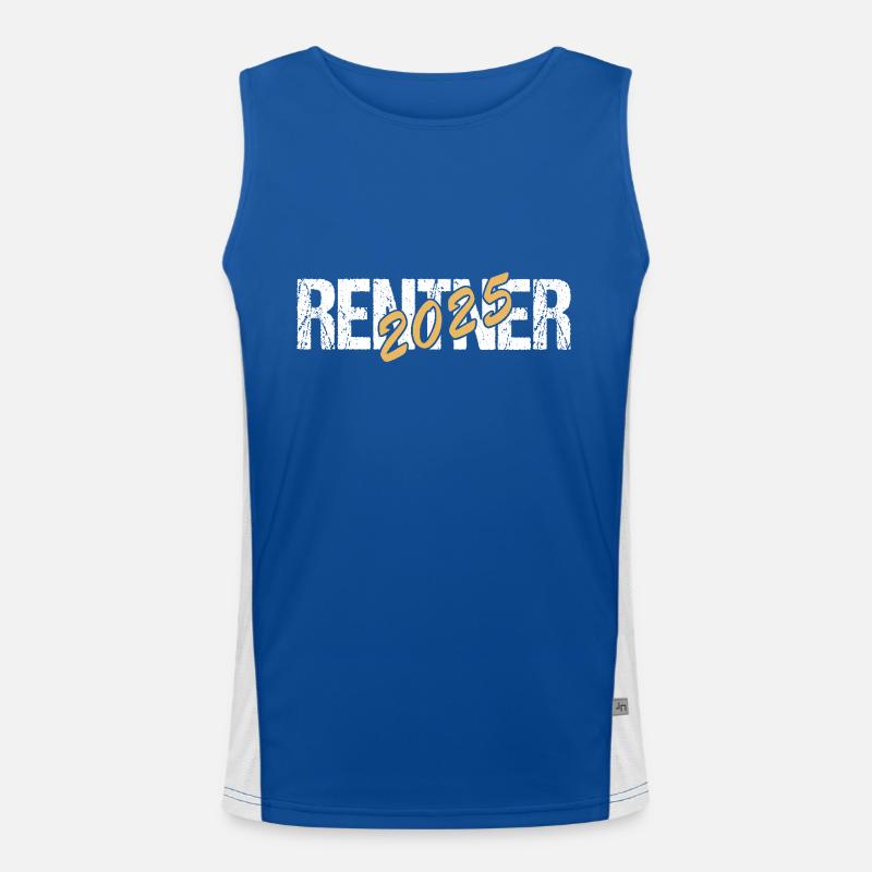 Rentner 2025. Das wars, endlich Rentner Funktionelles Kontrast-Tank Top für Männer 