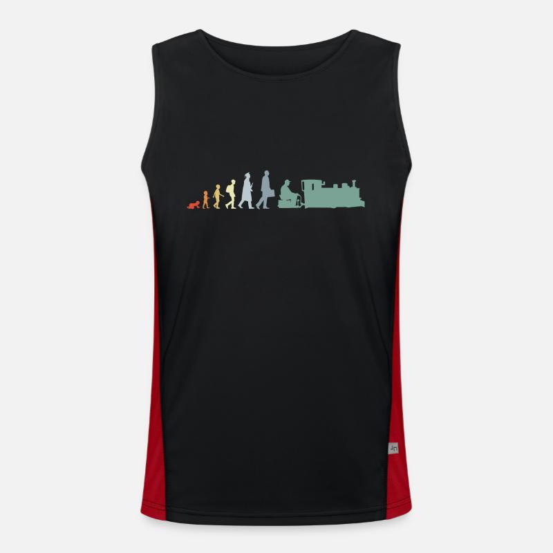 Trainspotter Evolution Funktionelles Kontrast-Tank Top für Männer 