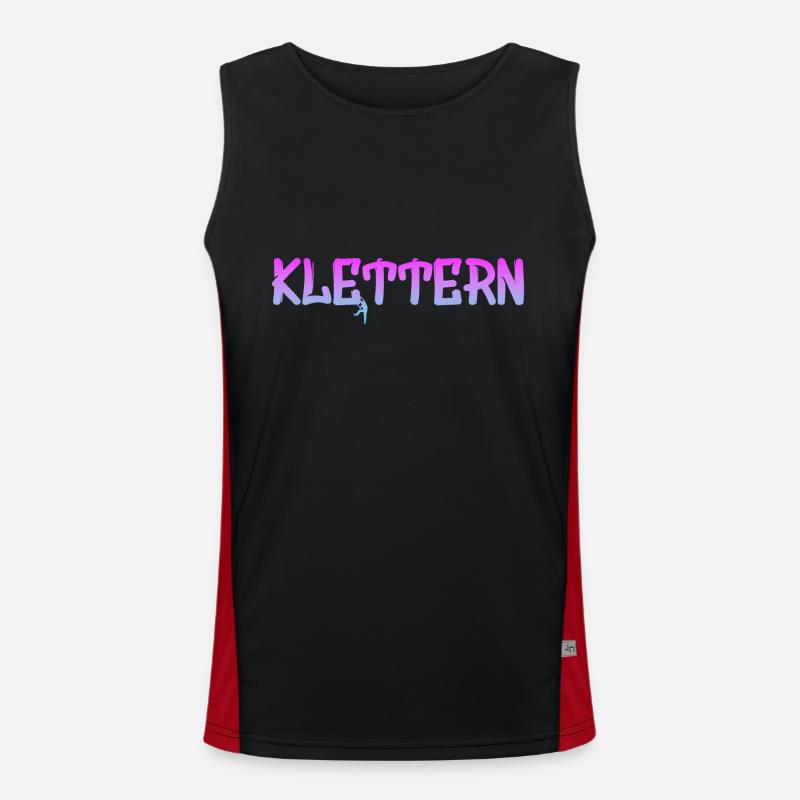 Klettern Climbing Kletterer Funktionelles Kontrast-Tank Top für Männer 