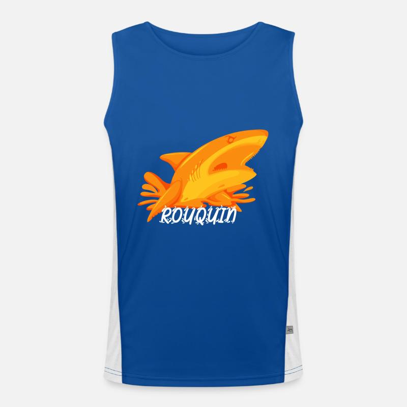 Gift idea for ROUX | REGUQUIN | Red Shark Men's Functional Contrast Tank Top 
