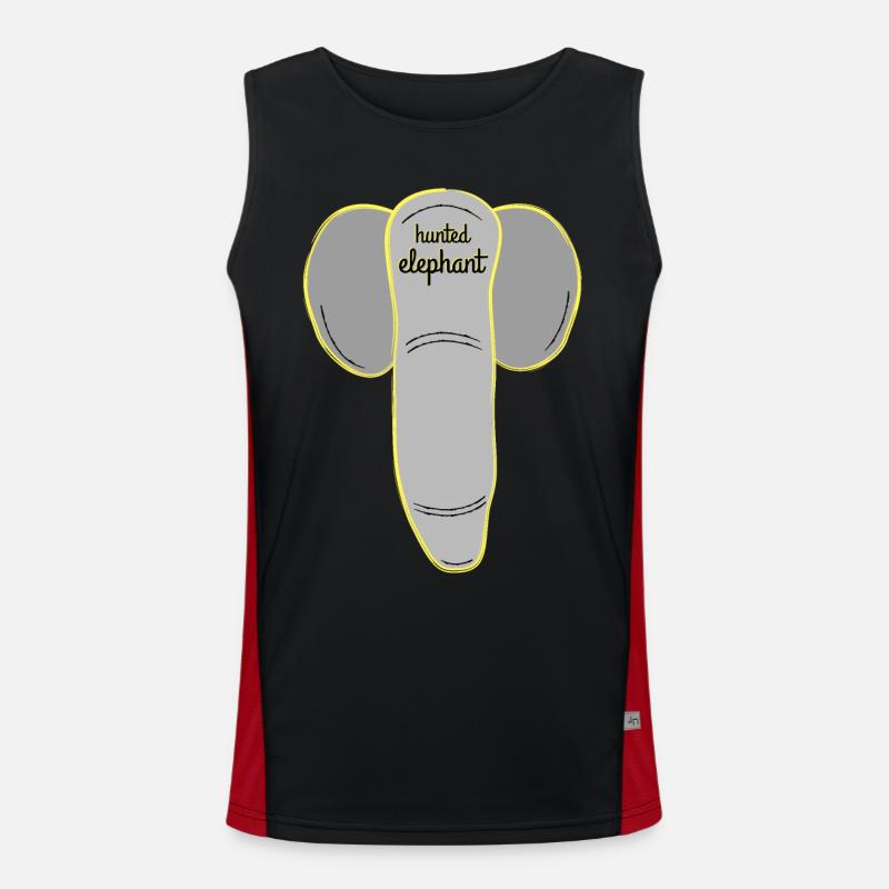 Lustiger Elefant oder großer Penis Design Shirt Funktionelles Kontrast-Tank Top für Männer 