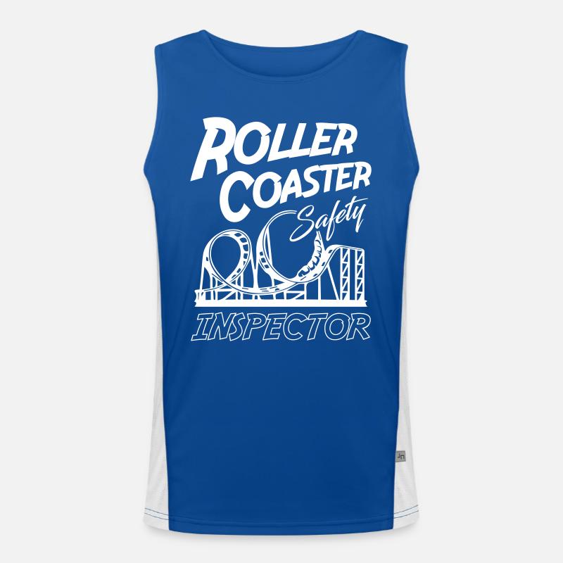 Roller Coaster Safety Inspector Men's Functional Contrast Tank Top 