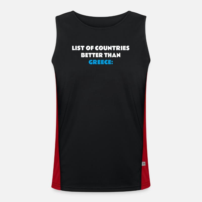 Pas de meilleur pays que la Grèce Grèce Vacances Débardeur respirant contrasté Homme 