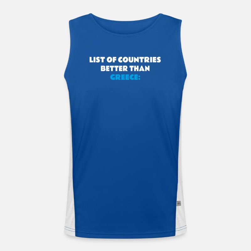 Pas de meilleur pays que la Grèce Grèce Vacances Débardeur respirant contrasté Homme 