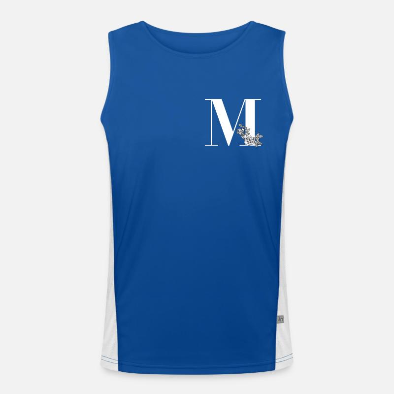 Buchstabe M Funktionelles Kontrast-Tank Top für Männer 